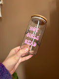 Hot Girls Read Glass Cup