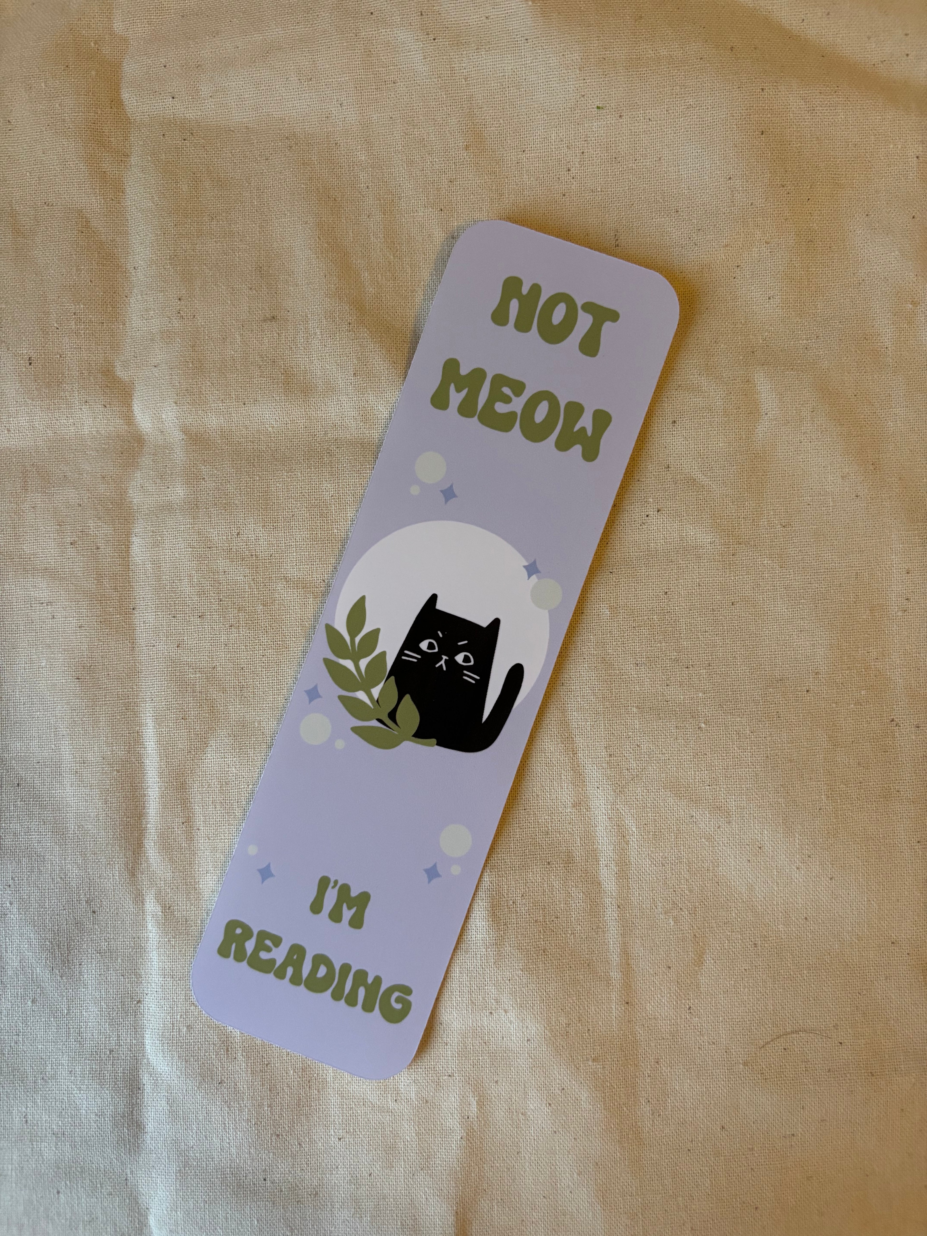 Not Meow, I’m Reading Bookmark